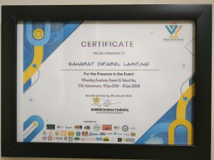 SERTIFIKAT WHEELING ACADEMY LAMPUNG